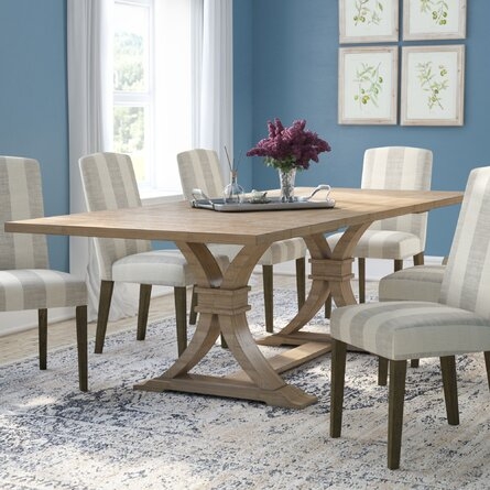 Dewitt Extendable Trestle Dining Table - Image 1