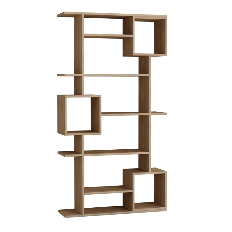 Hillary Modern Geometric Bookcase - Image 1