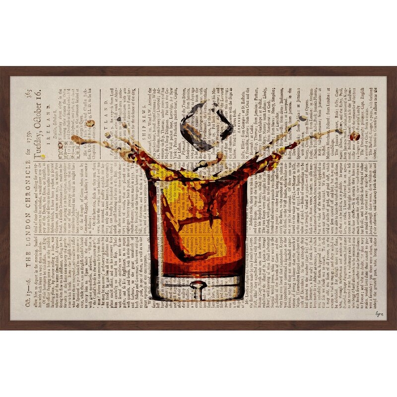 Liquor Splash' Framed Graphic Art Print - Image 0