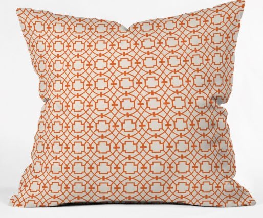 Burnt Orange Umbria Indoor Throw Pillow with Insert - Image 0