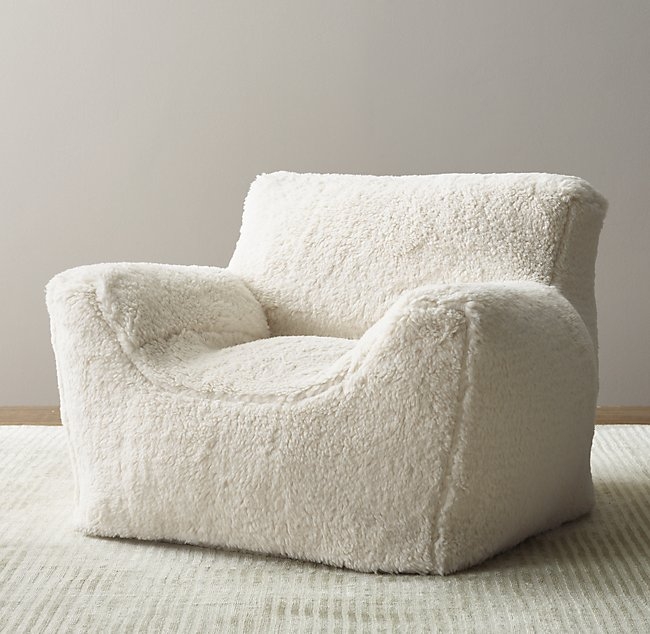 LUXE SHERPA BEAN BAG CHAIR - Image 1