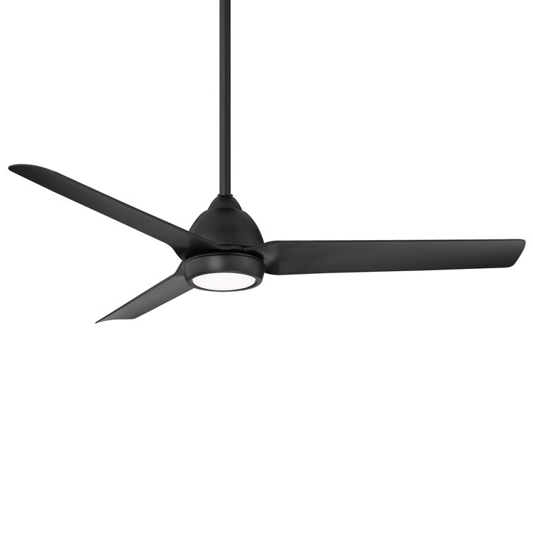 54'' Mocha 3 - Blade Outdoor Smart Propeller Ceiling Fan with Light Kit Included, Wet Rated - Image 0