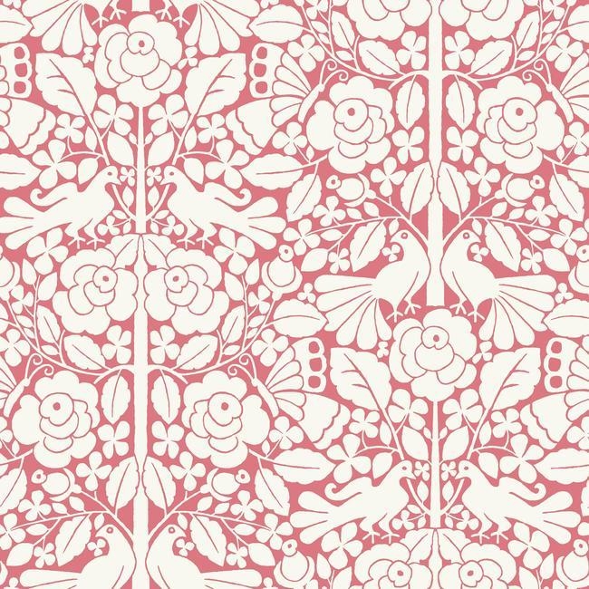 Fairy Tales Wallpaper, Pink Coral - Image 0