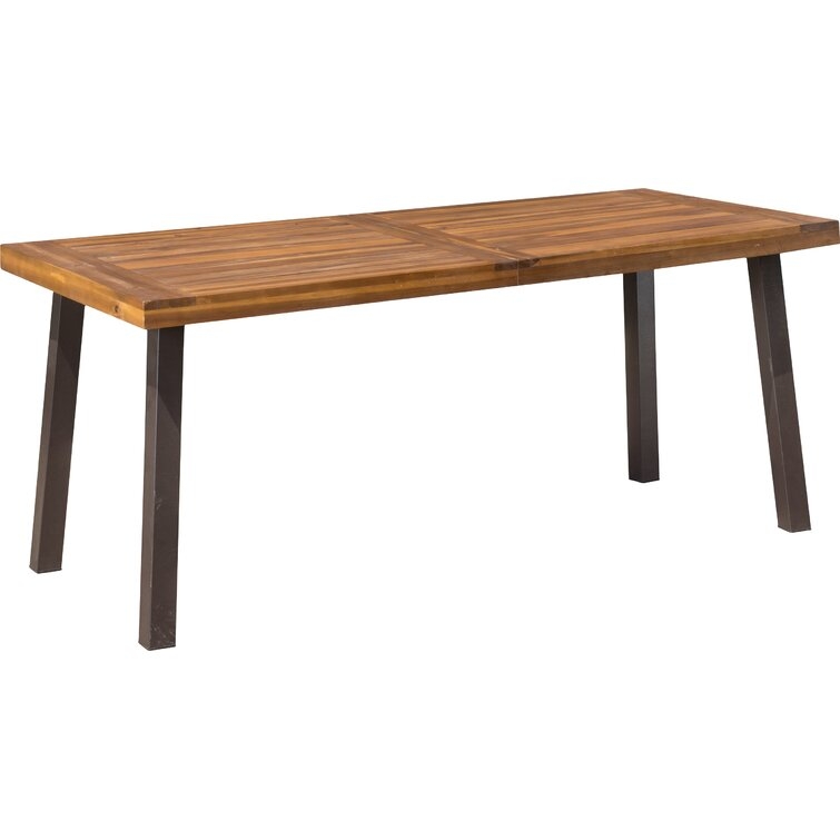 Isidore Acacia Solid Wood 6 - Person Dining Table - Image 0