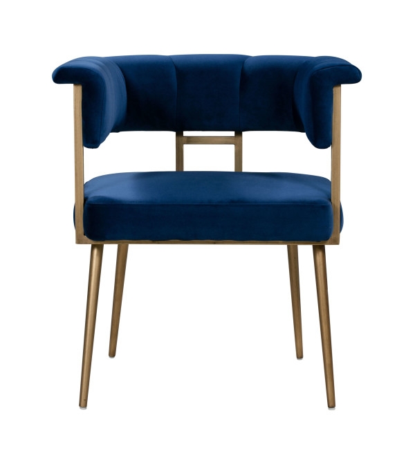 Astrid Navy Velvet Chair - Image 1