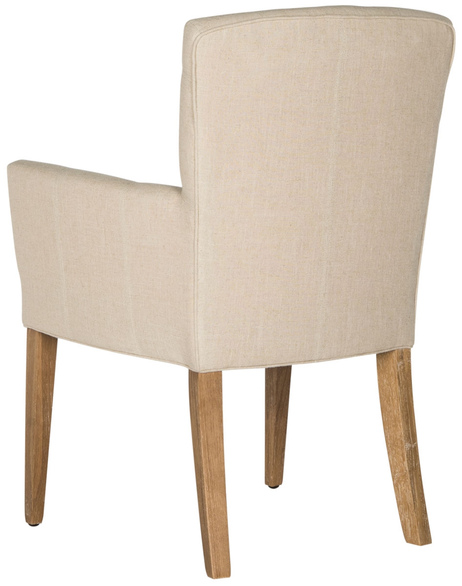 Dale Arm Chair - Hemp/White Wash - Safavieh - Image 3