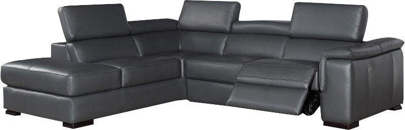 Catawissa Leather Reclining Sectional - Image 0