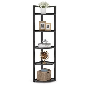 Haseltine 59.05" H x 10.82" W Steel Corner Bookcase - Image 1