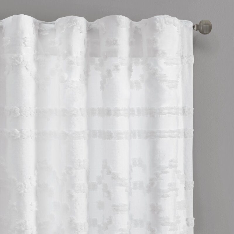 Mulvey Geometric Room Darkening Rod Pocket Single Curtain Panel - Image 1