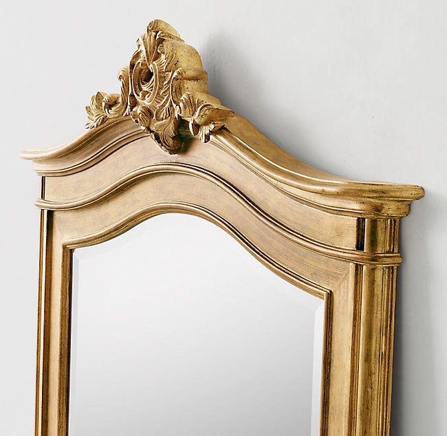 Carved Acanthus Leaner Mirror - Gilt - Image 1