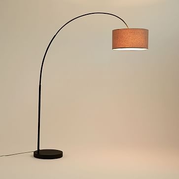 Cfl Overarching Floor Lamp, Antique Bronze/Natural Linen - Image 3