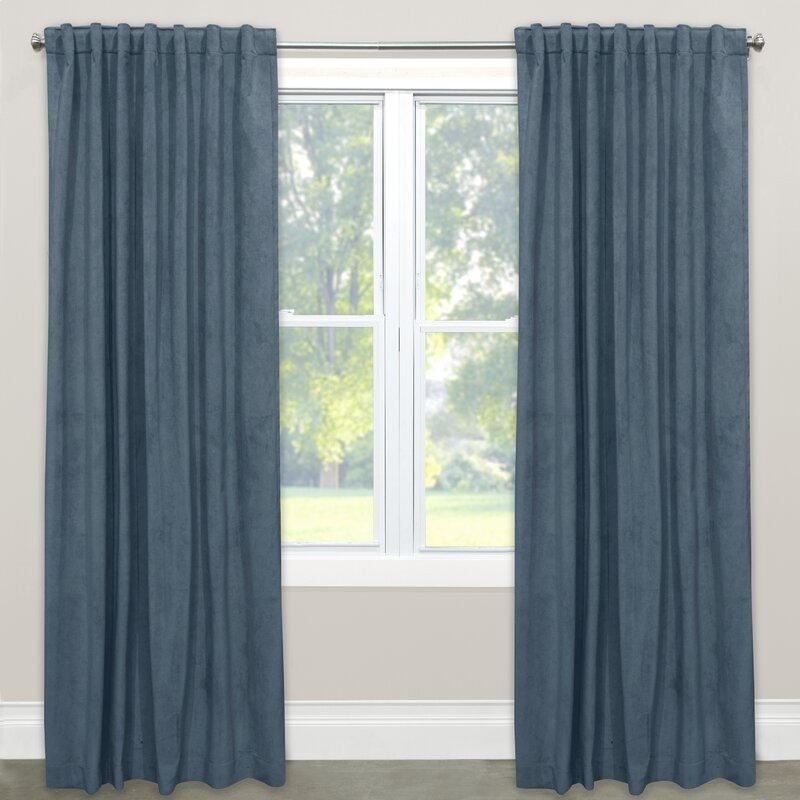 Vandoren Velvet Solid Color Semi Sheer Single Curtain Panel - Image 0