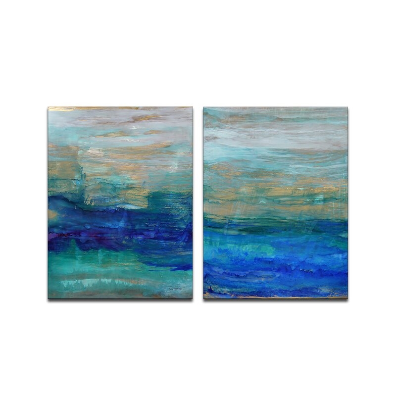 'Sea Spray' by Norman Wyatt Jr. - 2 Piece Wrapped Canvas Print Set on Canvas - Image 0