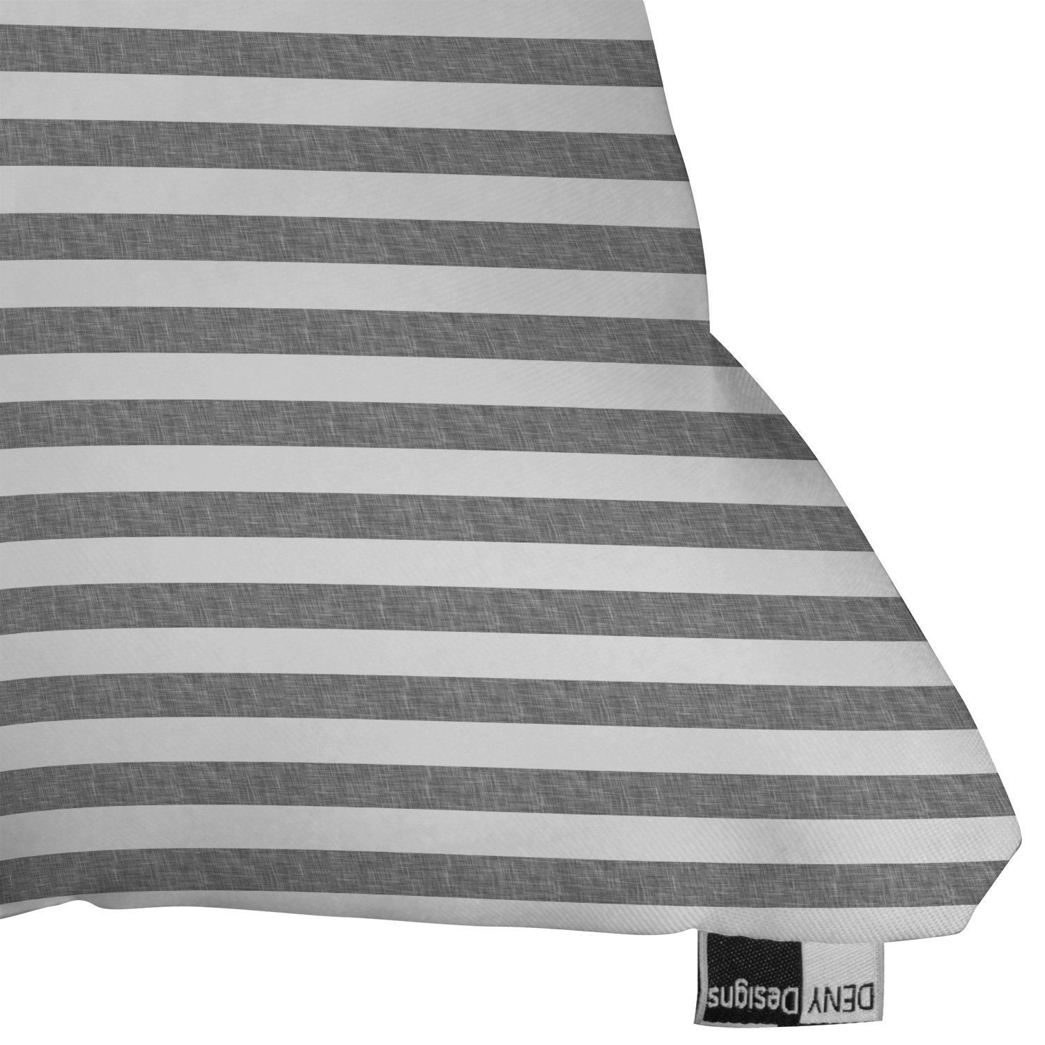 Little Arrow Design Co Stripes in Grey Outdoor Throw Pillow - 20"x20" - Image 1