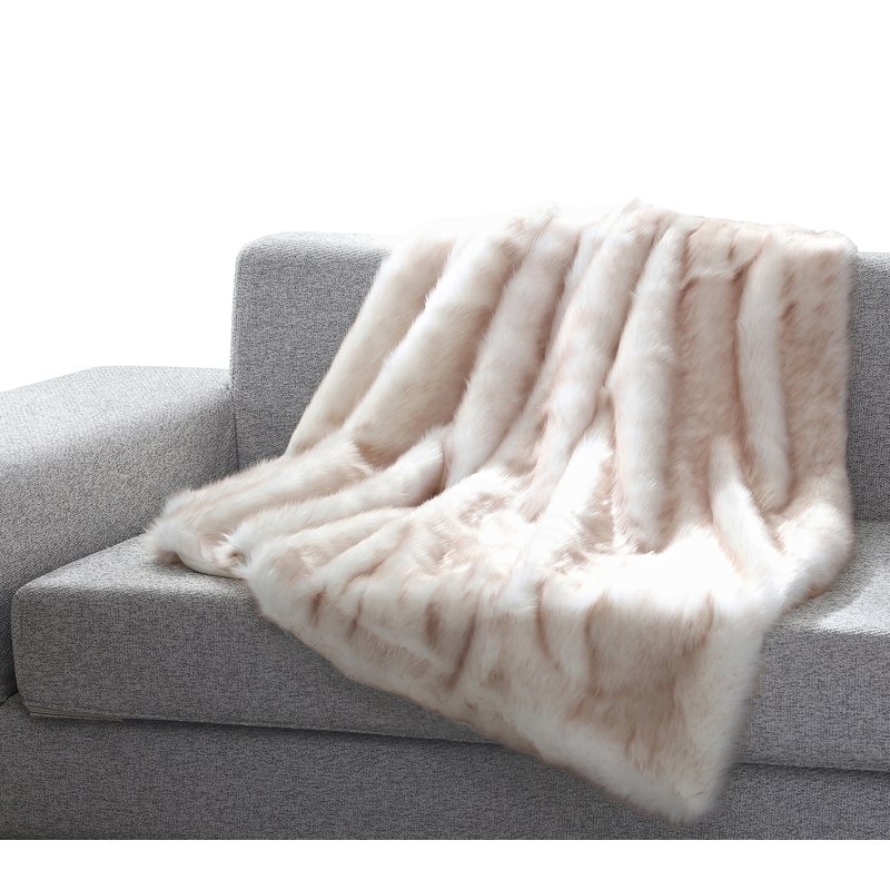 Thiele Luxury Tip Dye Faux Fur Throw - Image 0