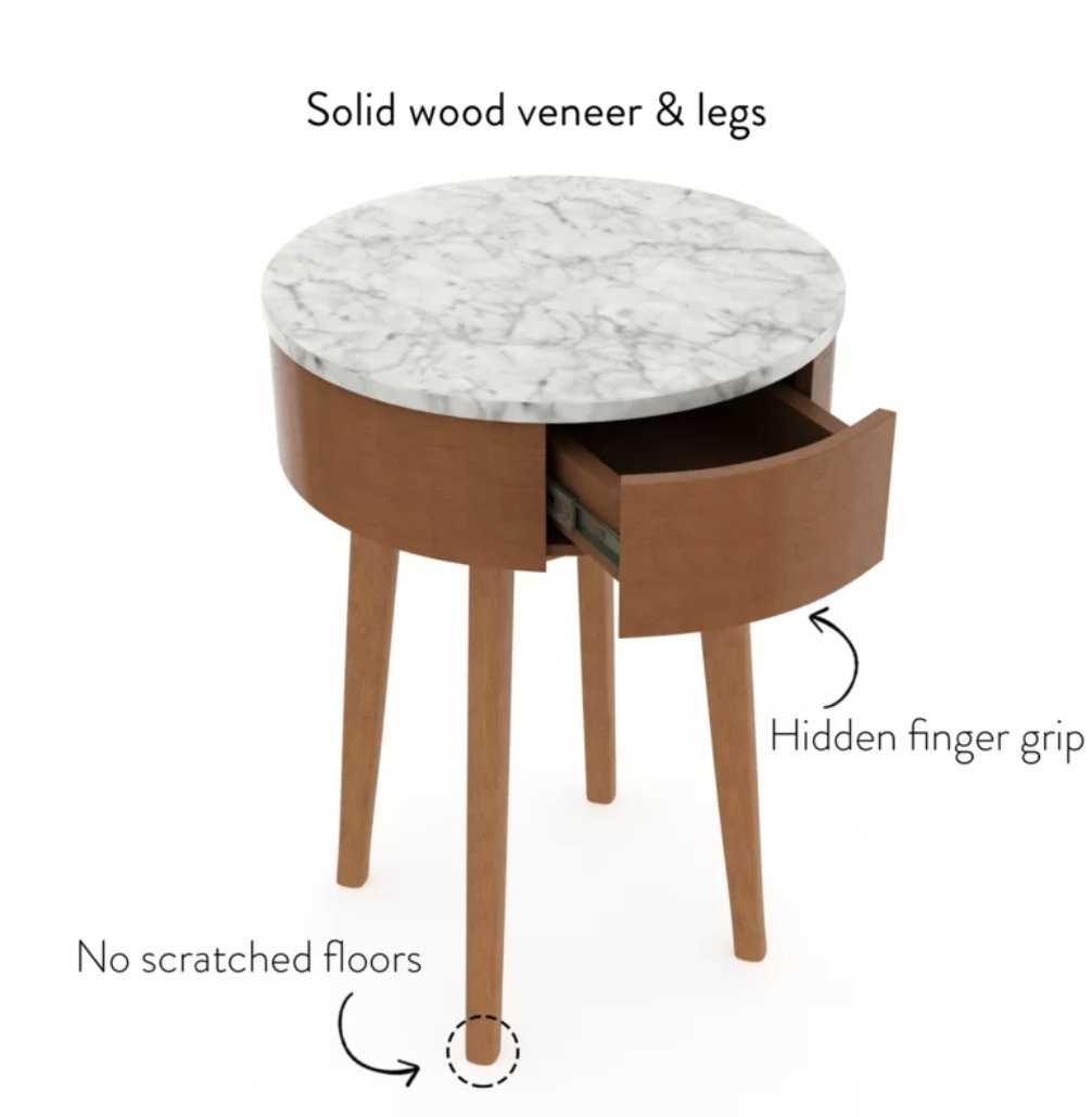 Charley End Table with Storage - Image 1