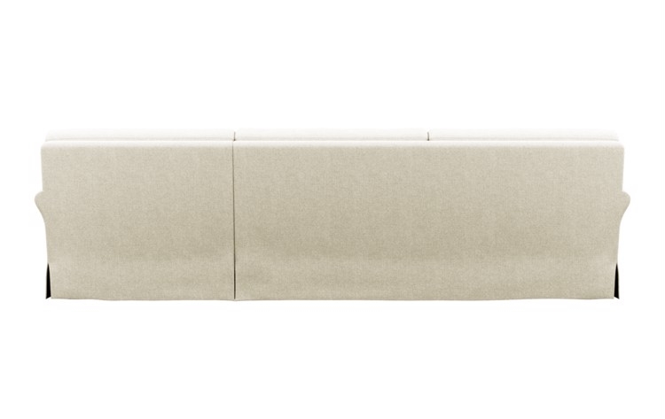 Maxwell Slipcovered Chaise Sectional in Ivory Heavy Cloth with Oiled Walnut with Brass Cap legs - Image 3