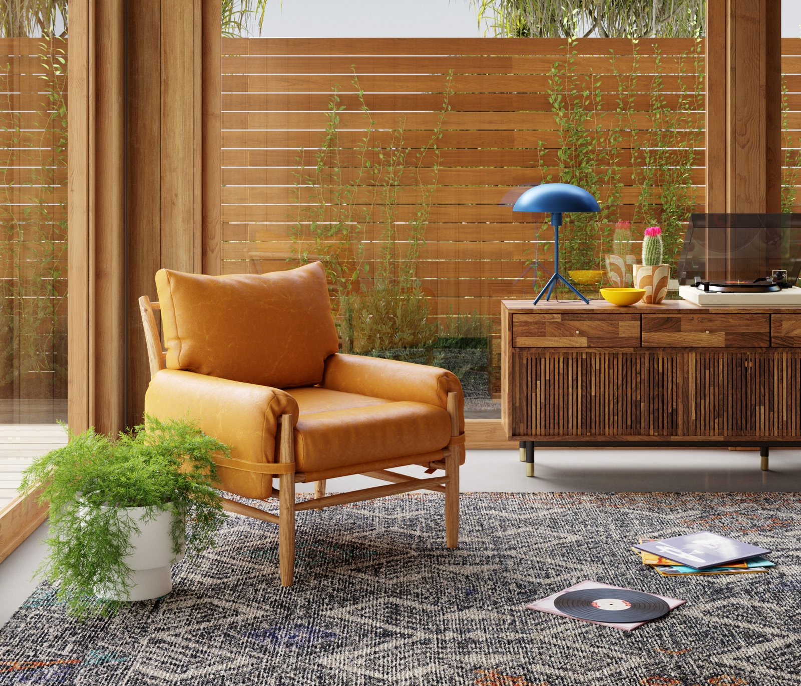 Marla Vegan Leather Armchair - Image 1