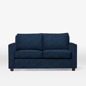 Henry Basic Sleeper Sofa, Twin, Performance Velvet, Ink Blue - Image 0
