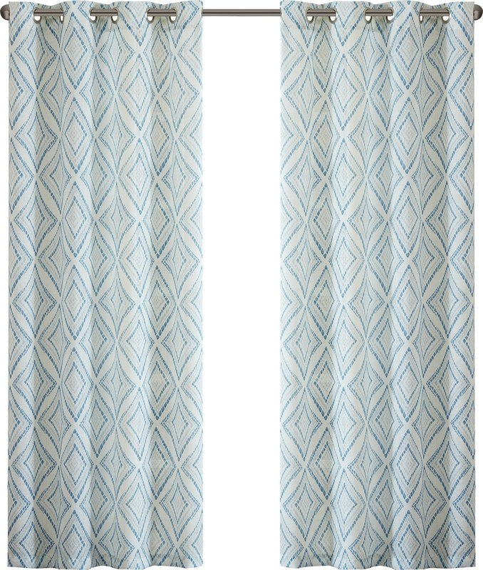 Bungalow Geometric Grommet Single Curtain Panel - Image 0
