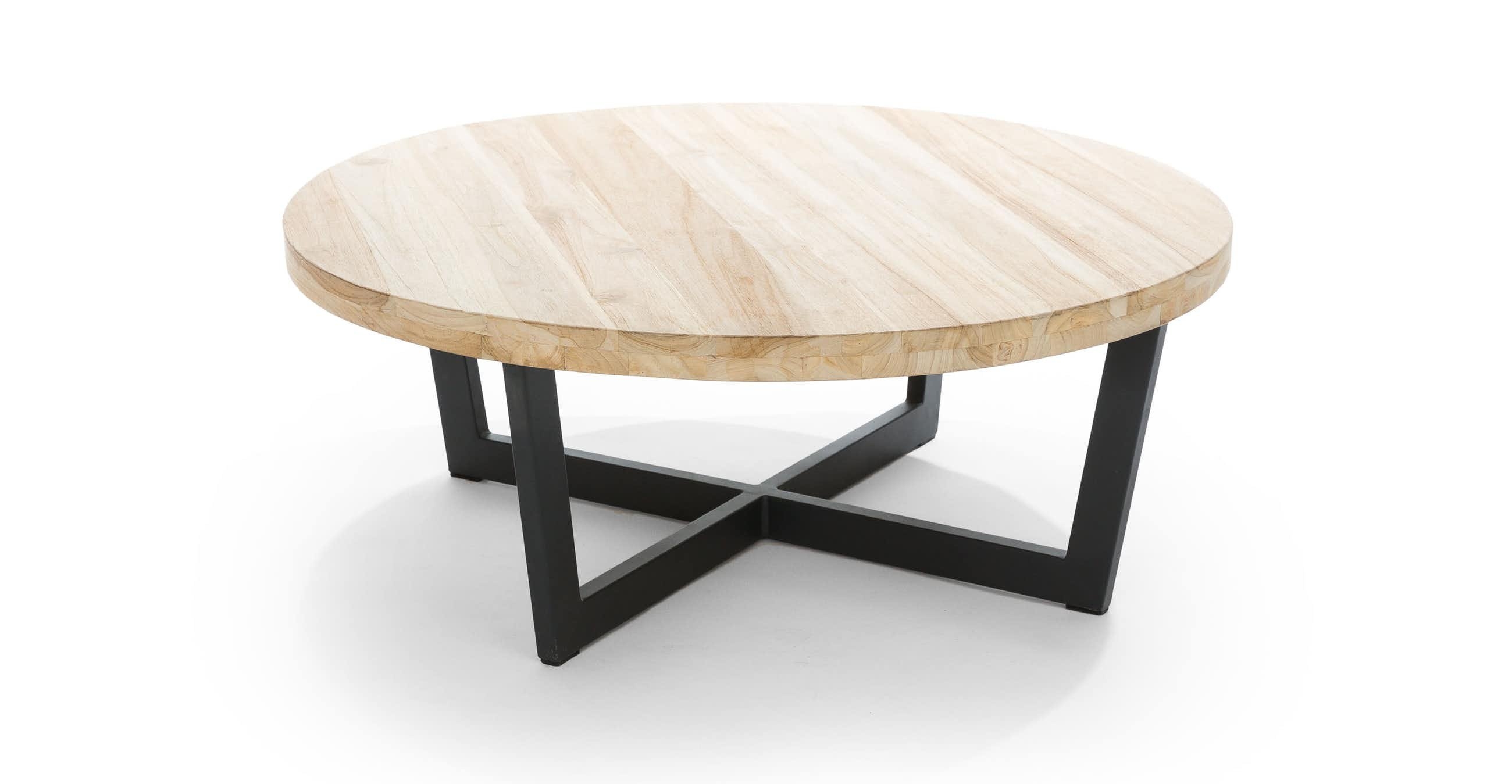 39.5" D Toba Coffee Table, Natural Teak - Image 0