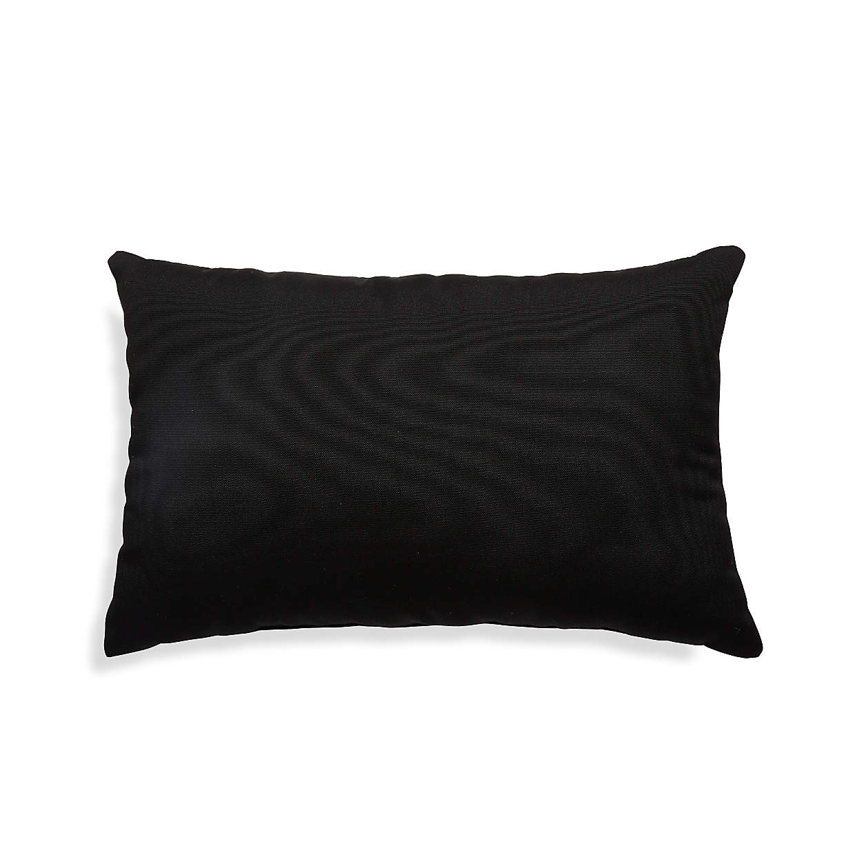 Sunbrella ® Canvas Black Outdoor 20"x13" Pillow - Image 1