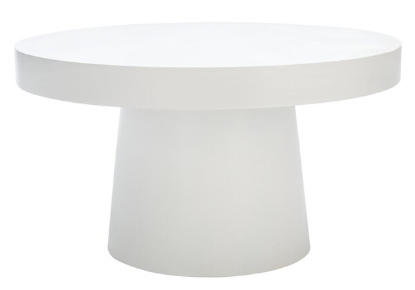 Jaria Paper Mache Coffee Table, White - Image 0