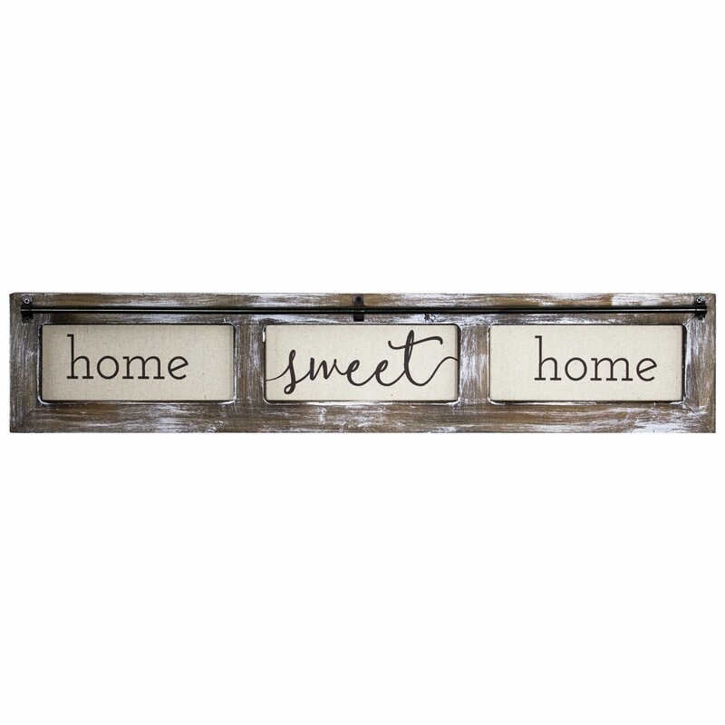 'Home Sweet Home' Wood Framed Canvas Sign Farmhouse Wall Décor - Image 0