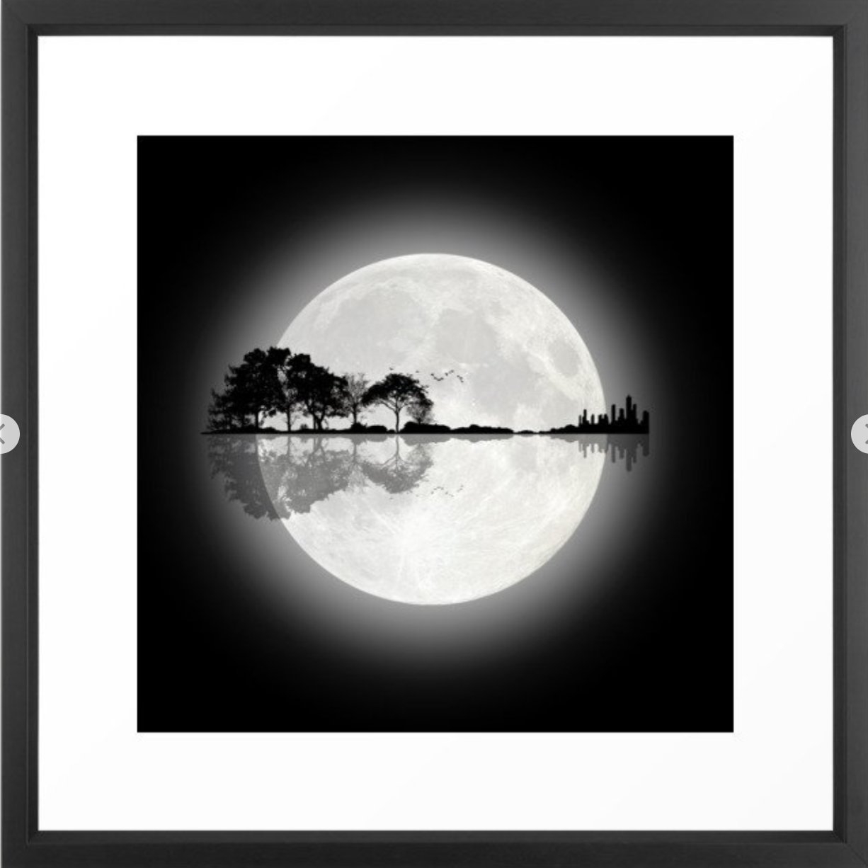 Moonlight Nature Guitar Framed Art Print - Image 0