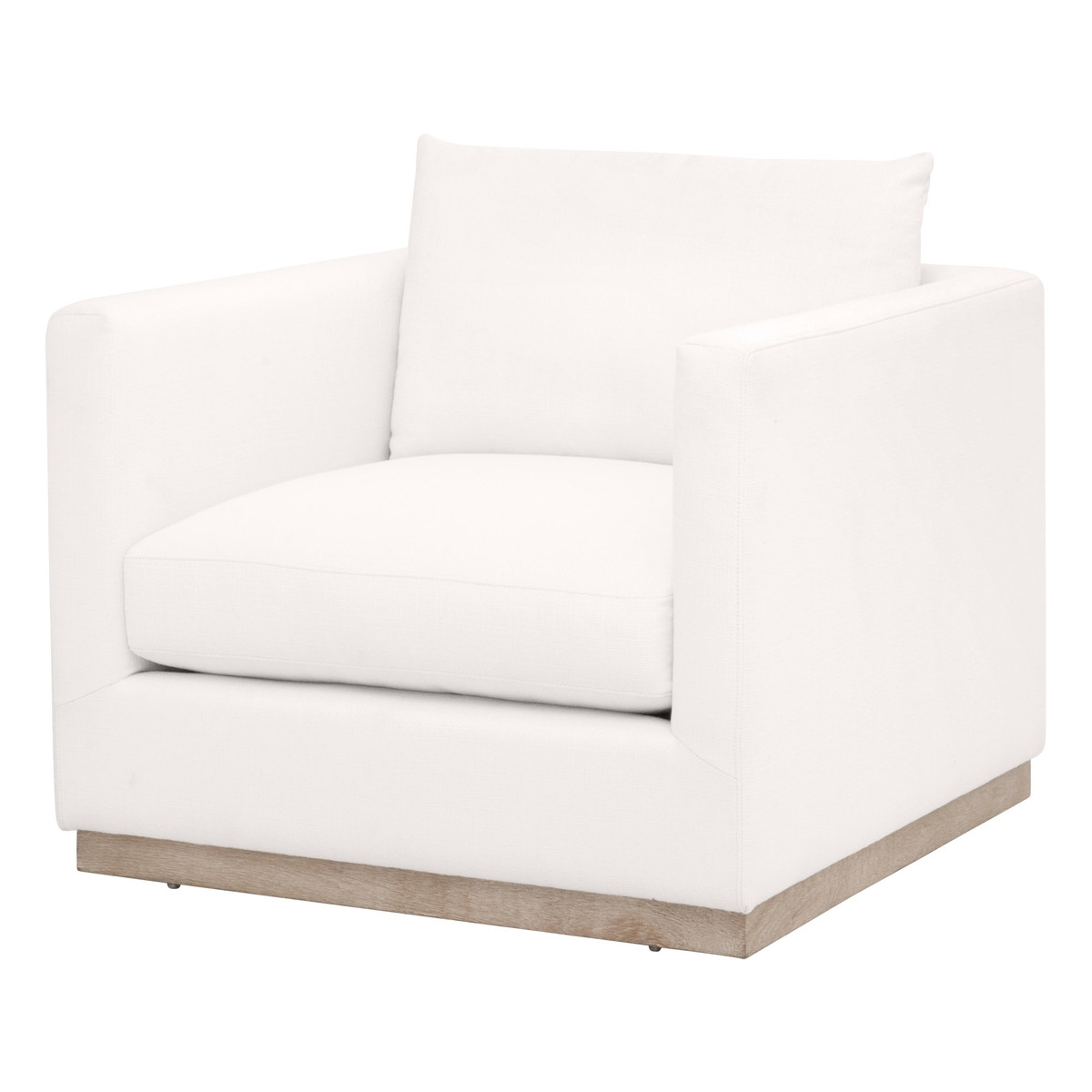 Lana Plinth Base Arm Chair, Ivory - Image 1