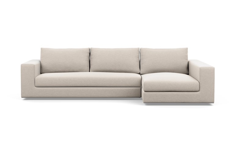 WALTERS Sectional Sofa with Right Chaise / Linen Pebble Weave - Image 0