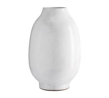 Quinn Ceramic Vase, White - Tall - Image 0