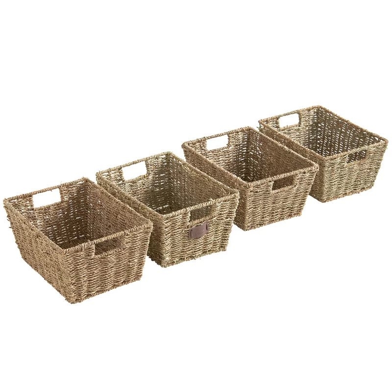 Storage Rattan Basket set of 4 - Image 3