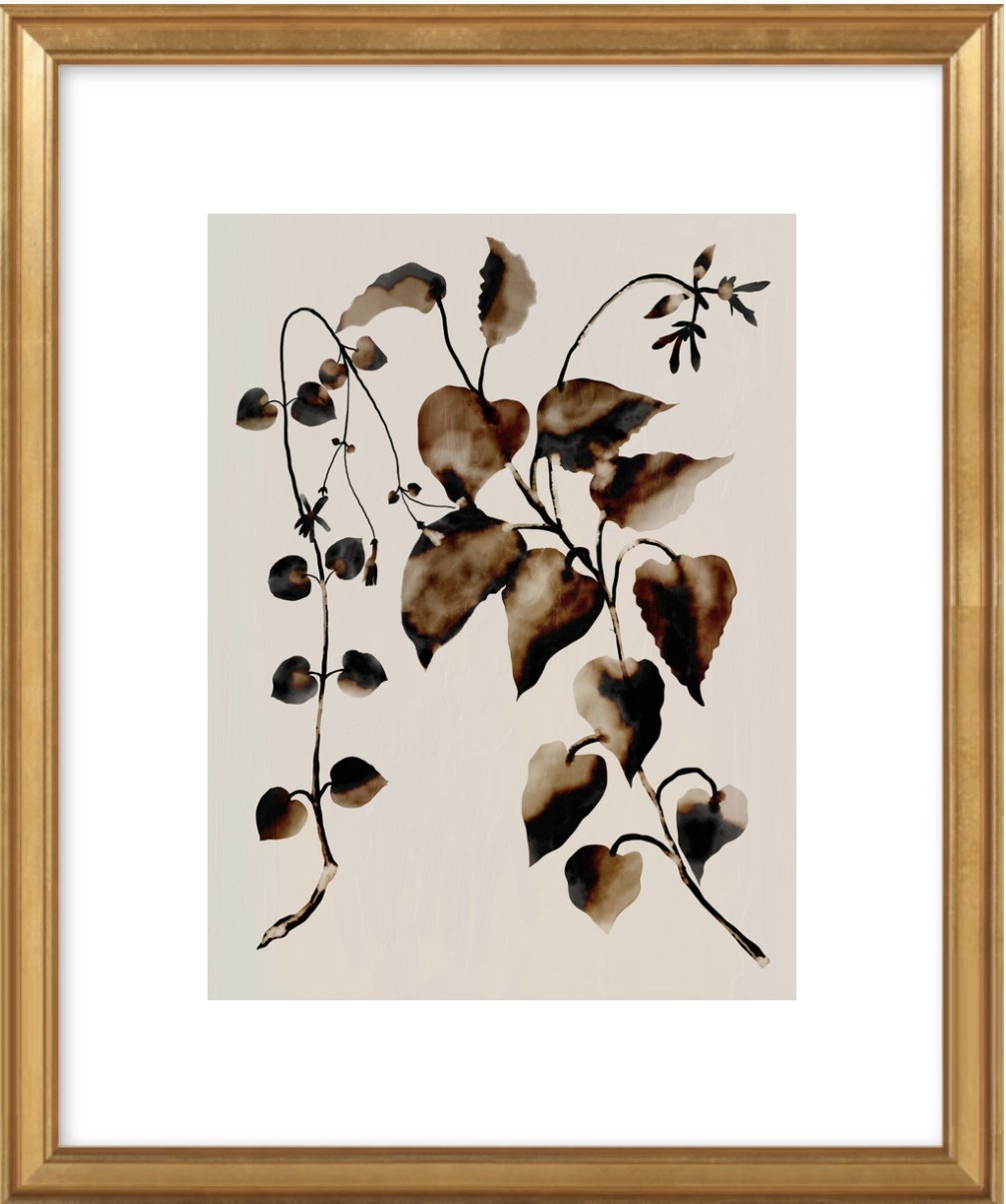 Black botanic/ 20 x 24 with frame - Image 0