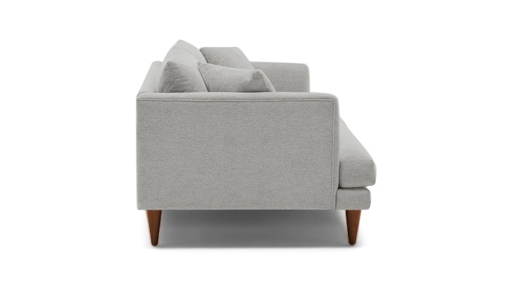 Gray Lewis Mid Century Modern Sofa - Sunbrella Premier Fog - Medium - Cone Legs - Image 1