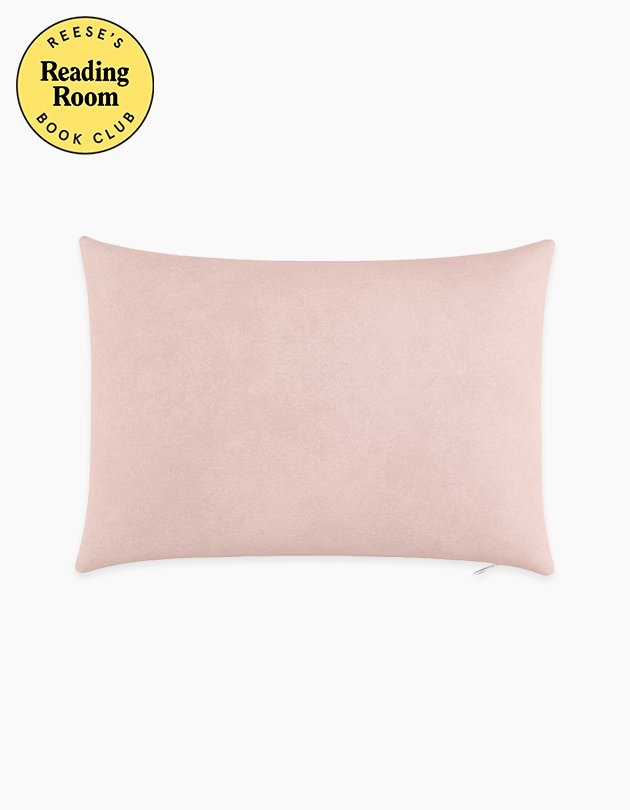 Blush Velvet Throw Pillow - 14" x 20" - Image 0