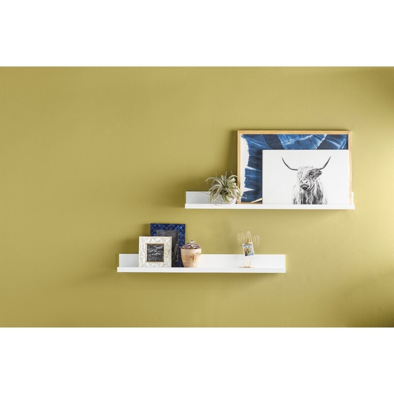 3.5" H x 72" W 4.5" D White Picture Ledge Wall Shelf - Image 1
