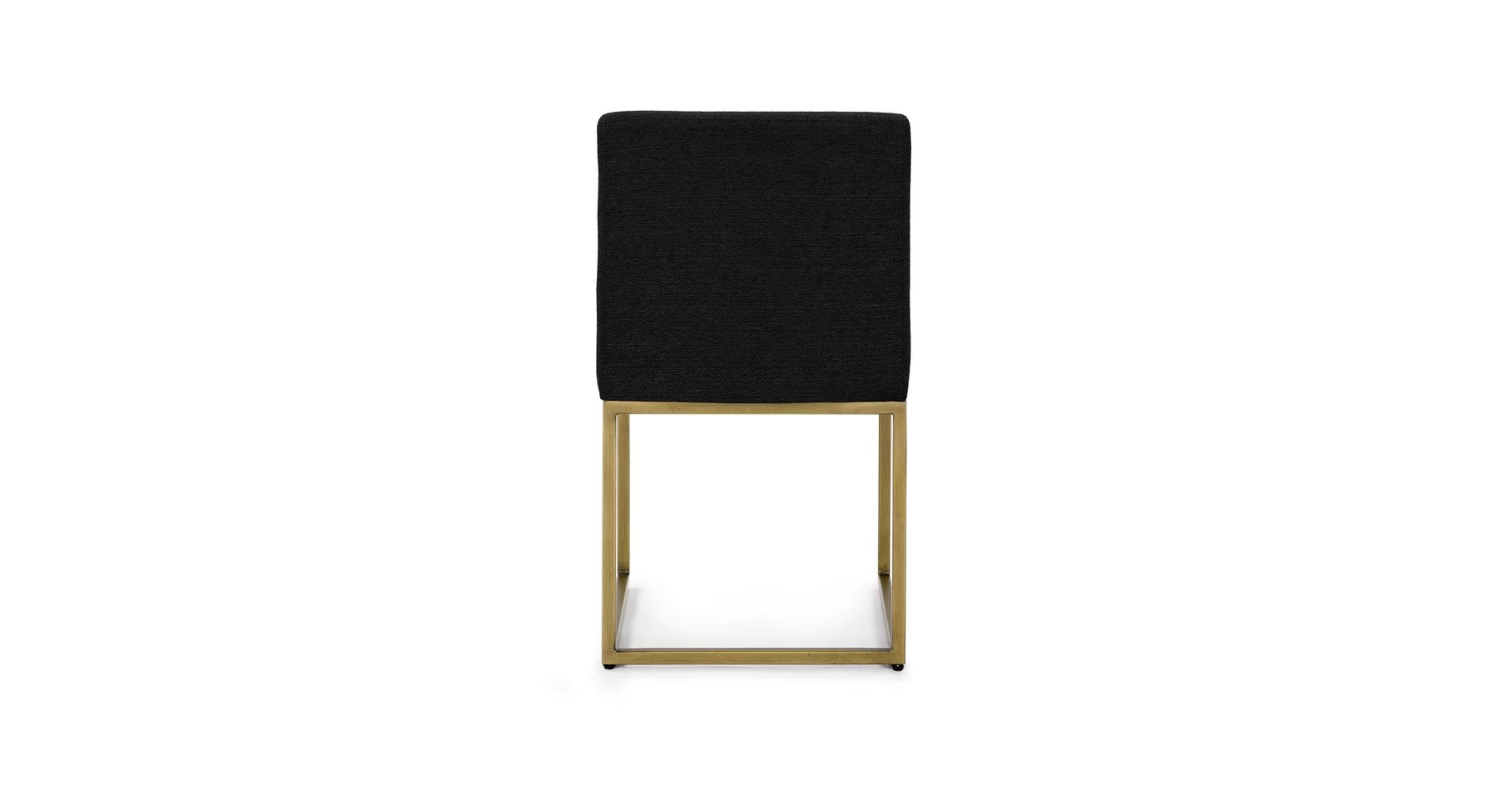 Oscuro Pure Black Dining Chair, Pair - Armless - Image 1