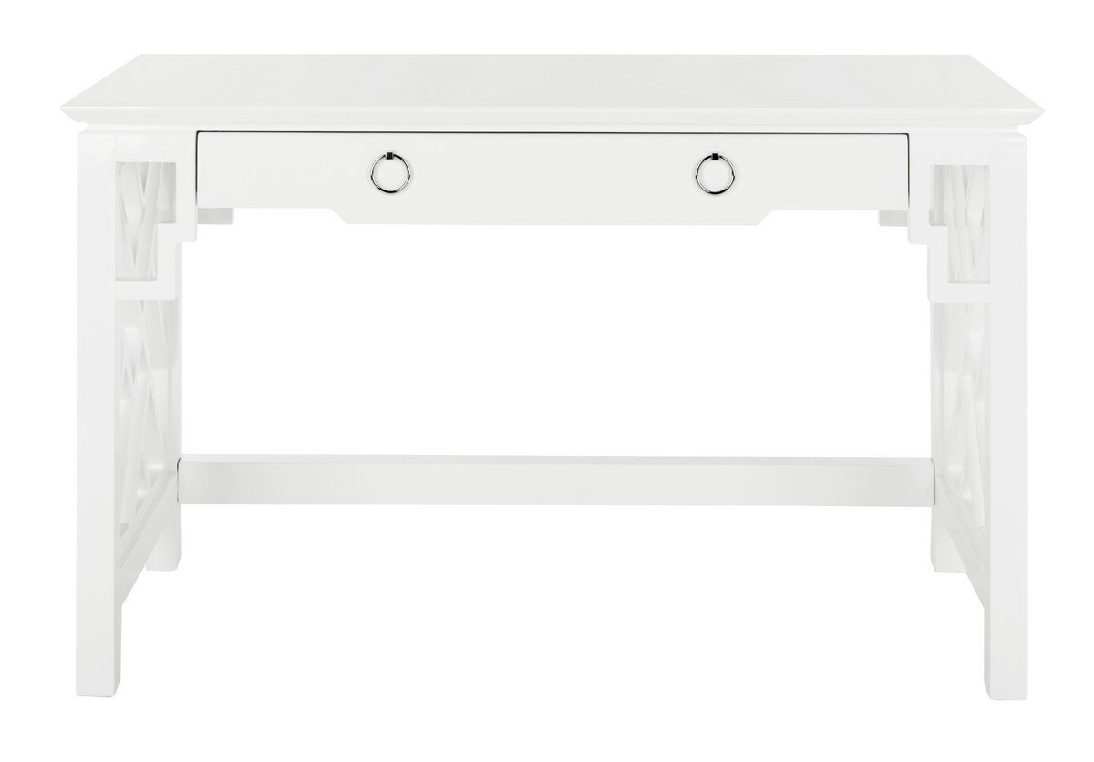 Oren Lacquer Desk - White - Arlo Home - Image 2