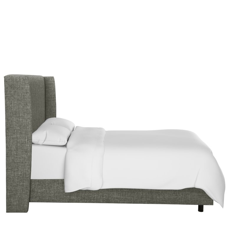 Alrai Upholstered Panel Bed, King in Zuma Charcoal - Image 1