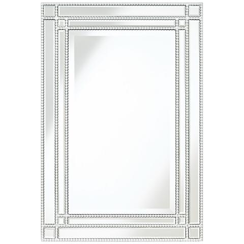 Ravalli Silver Beaded 34 1/4" x 23" Wall Mirror - Image 0