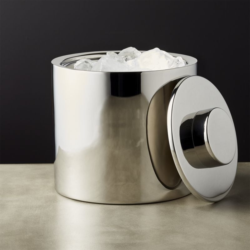 Column Stainless Steel Ice Bucket with Lid - Image 1