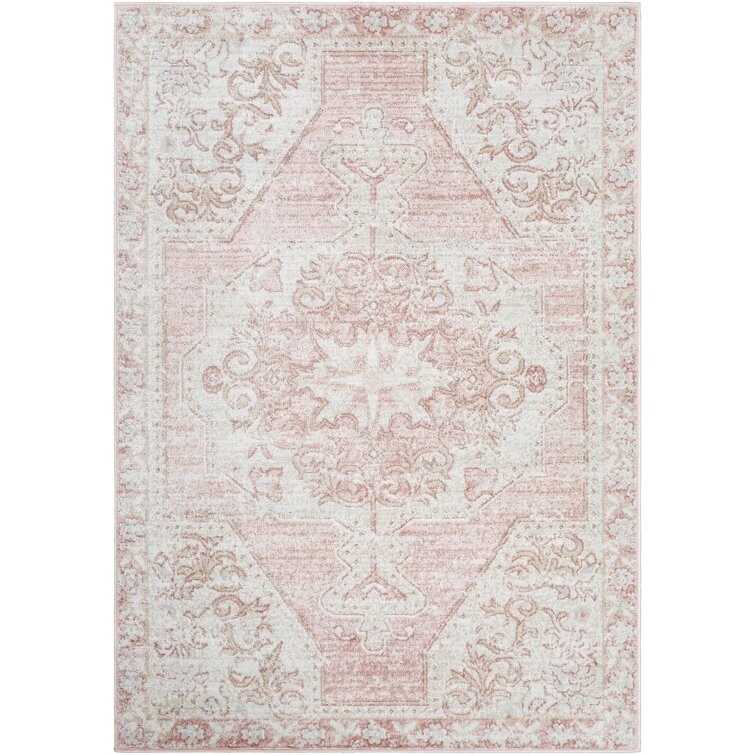Cabell Oriental Pink/White Area Rug - Image 0