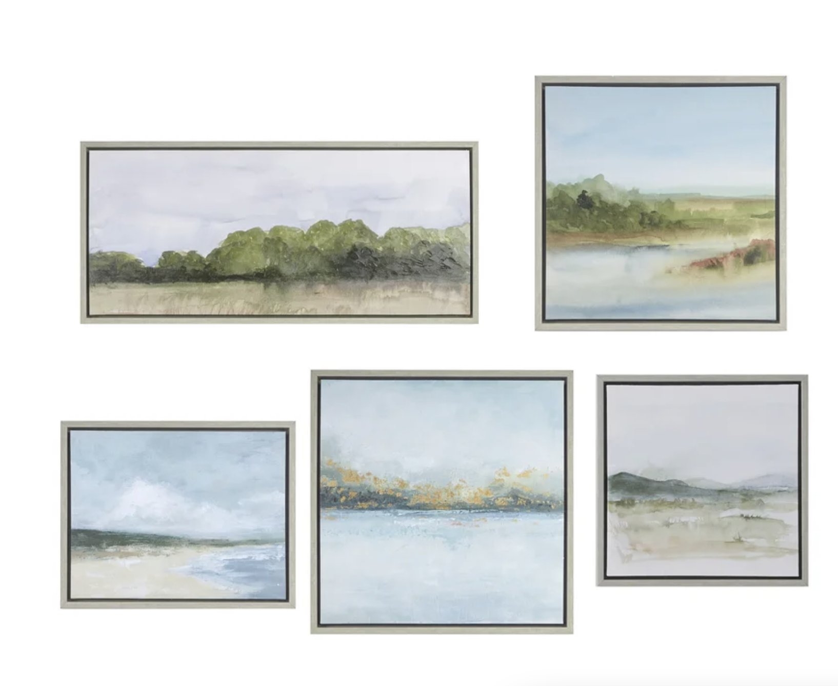 Martha Stewart Vista Abstract Landscape 5-piece Gallery Canvas Wall Art Set - Image 0