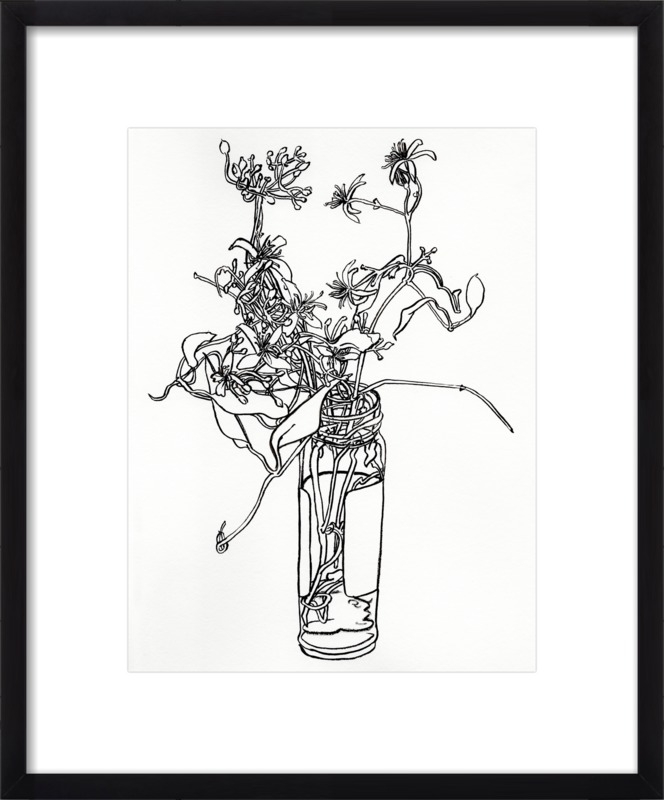 Flowers in a Capers Jar - Image 0