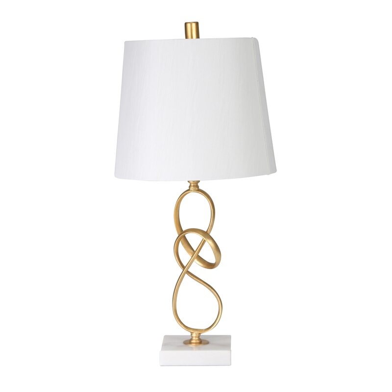 Gold/White Pierce Table Lamp - Image 0