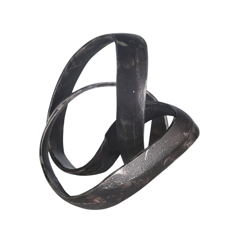 Black Verity Aluminum Knot Sculpture - Image 1