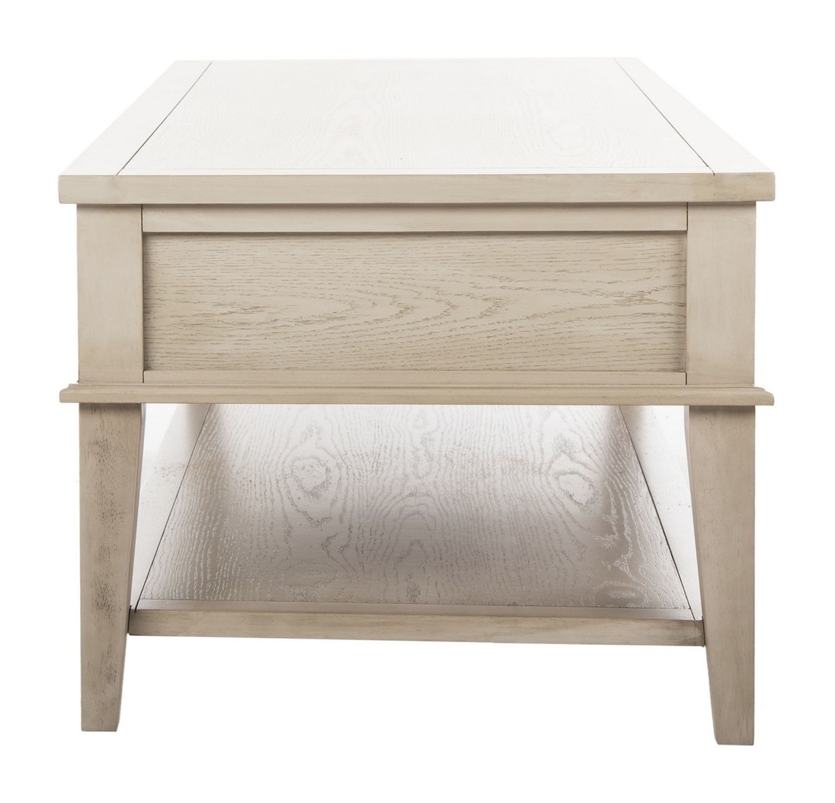 Manelin Coffee Table With Storage Drawers - White Wash - Arlo Home - Image 1
