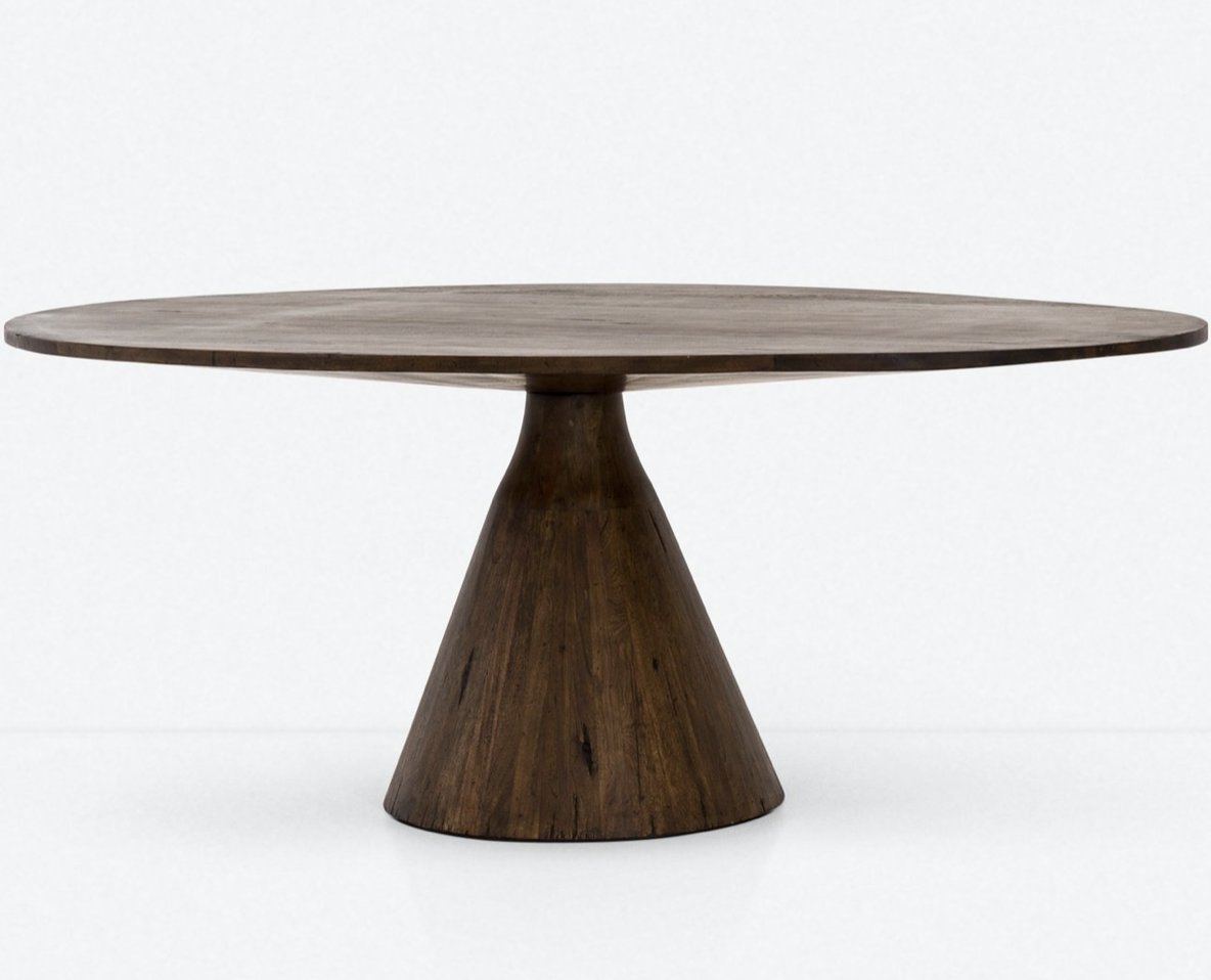 Adair Oval Dining Table, Brown - Image 0