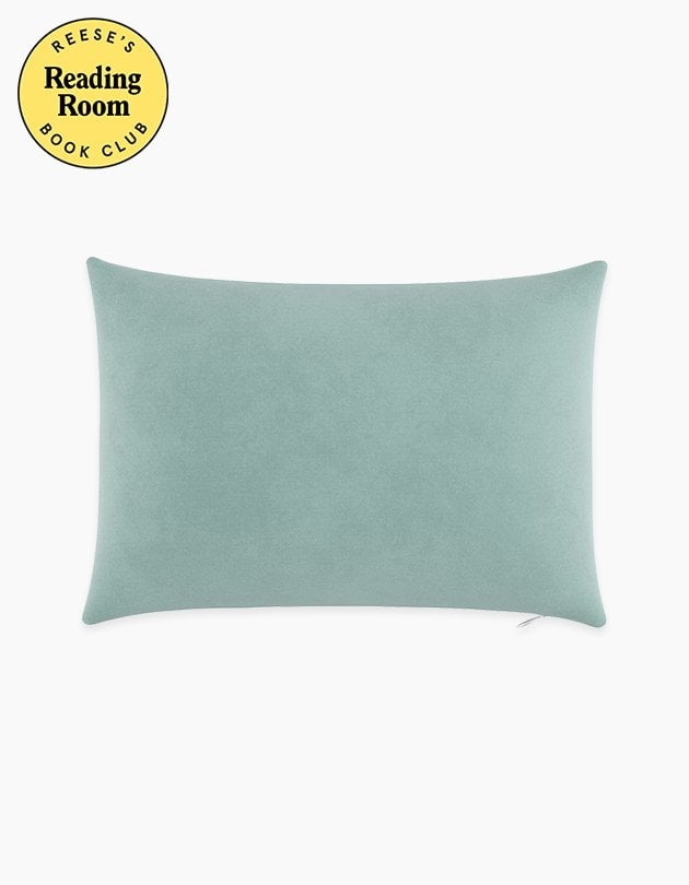 Aqua Velvet Throw Pillow - 14" x 20" - Image 0